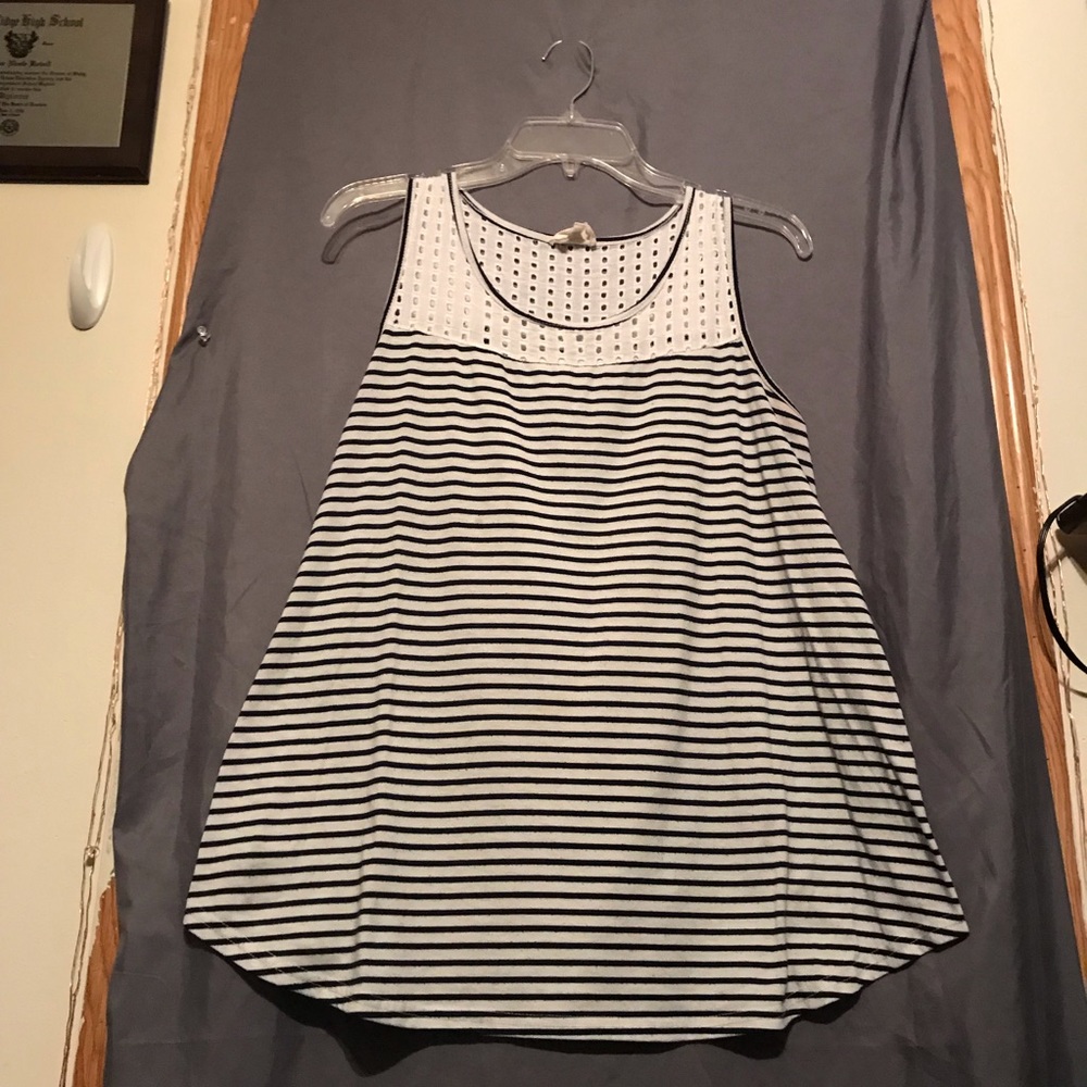 🖤⬜️ Black & White Stripped Tank Top⚪️🖤